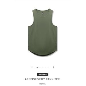 ASRV Aerosilver Olive Green Tank Top Lightweight Training DSG-0830 Mens M